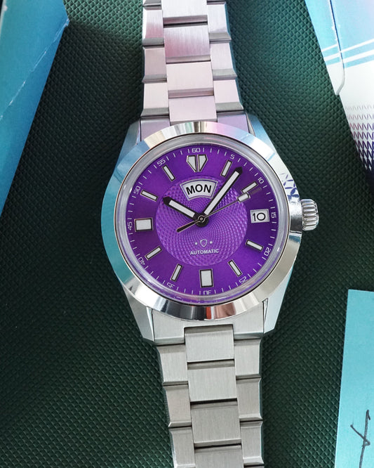 A5 Legacy X - Purple Sunburst with Guilloche (Pre-Order)