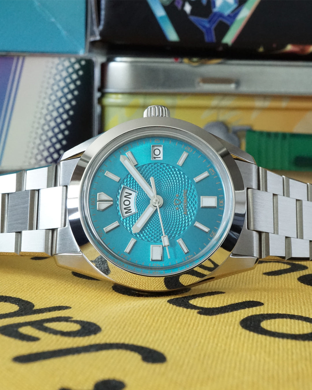 A5 Legacy X - Blue Sunburst with Guilloche (Pre-Order)