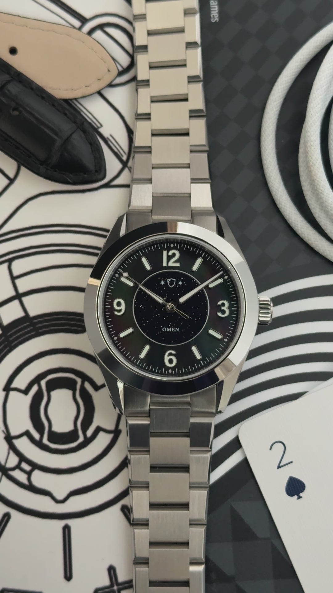 video of light shining across watch