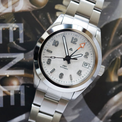 A4 Prelude 37 GMT White Snowflake (Fixed Bezel)